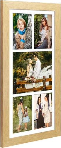 Miniatura 576 de Marcos de Fotos Collage de 13.5X15.5 con 7 Aberturas para Fotos de 4X6, Marco de Fotos Múltiples con Paspartú para Decoración de Pared, Grano