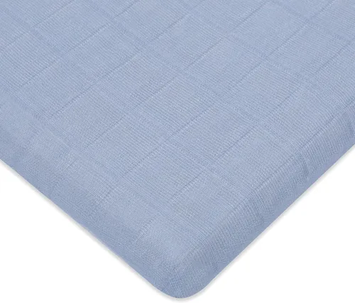 Miniatura 16 de Babyletto Sábanas de Muselina para Moisés de Bebé para Niñas y Niños - Certificadas GOTS Funda de Algodón Orgánico Transpirable - Ajustadas 360°