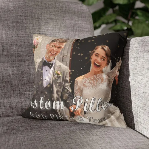 Miniatura 3 de Almohada personalizada para cargar imagen de pareja para regalo de cumpleaños de boda, almohada personalizada para novia novio