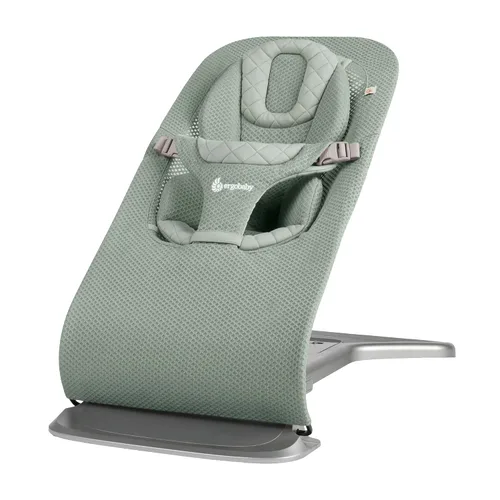 Miniatura 16 de Ergobaby Evolve 3 en 1 Bouncer, Asiento de bebé ajustable de múltiples posiciones, se adapta desde recién nacido hasta niño pequeño, Gris claro