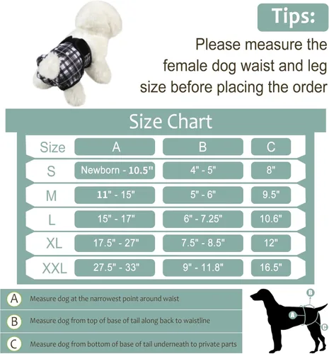 Miniatura 37 de Pañales lavables para perros, para hembras caninas, reutilizables, para periodo de celo, altamente absorbentes, para incontinencia, con broches