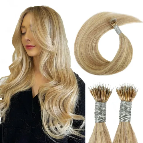 Miniatura 14 de ABH AMAZINGBEAUTY HAIR Extensiones de cabello rizado liso para mujeres negras con punta en I, cabello humano, punta en I, Remy, 50 mechones, punta