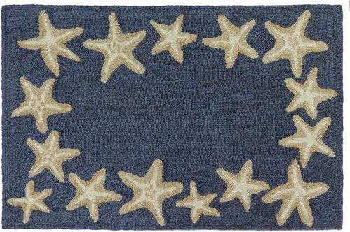 Miniatura 21 de Liora Manne CAPR5163633 - Alfombra costera para interiores y exteriores, color azul marino, 2 pies x 5 pies Cuerdas Navy