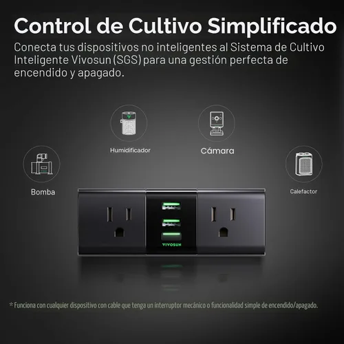 Miniatura 6 de VIVOSUN Kit de tienda de cultivo 2x4, sistema completo de cultivo controlado por WiFi con luz LED de espectro completo, ventilación automática