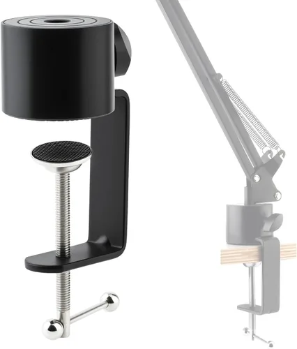 Soporte de micrófono abrazadera de mesa para micrófono, brazo de tijera, soporte de brazo de tijera, soporte voladizo de agujero de rosca de 1/2