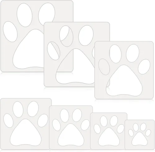 Miniatura 9 de Teling 14 Piezas Plantillas Grandes para Pintar en Madera Plástico Plantilla de 5 Puntas Plantillas de Pintura para Tela Paredes Artes Papel