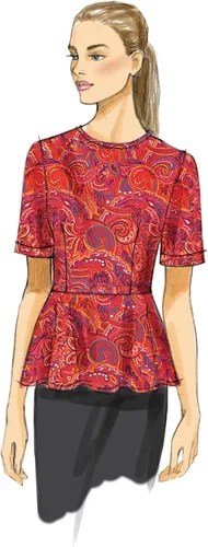 Miniatura 4 de VOGUE PATTERNS V8815 Misses Top, Talla B5 (8-10-12-14-16)