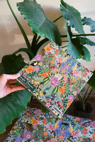 Miniatura 3 de Gibsons Jungle Dream - Rompecabezas de 1000 piezas, diseño colorido de animales y flores, rompecabezas ecológico para adultos y adolescentes