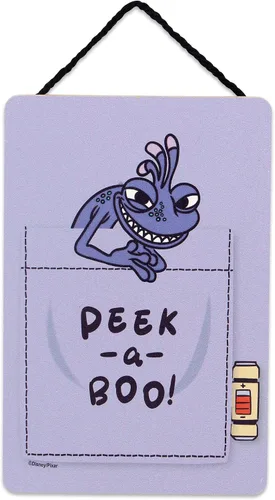 Miniatura 9 de Disney Pixar Monsters, Inc. You Can Find Me Here - Cartel colgante de madera – Lindo cartel de Mike para dormitorio o guardería