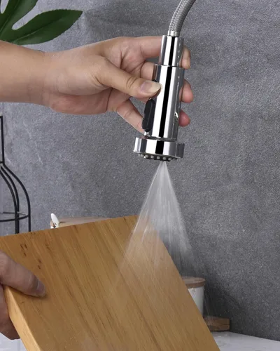 Miniatura 5 de J-HVA Pieza de repuesto de cabezal de rociador de grifo de cocina extraíble con 15 conectores, boquilla de repuesto de rociador de fregadero Cromo