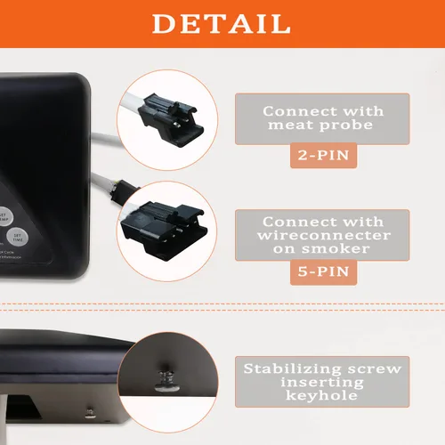 Miniatura 4 de Piezas de repuesto 9907100001, compatibles con Masterbuilt 20070211/20070411/20070311/20072614/2007111/20071011/MB Top Controller Electric Smoker