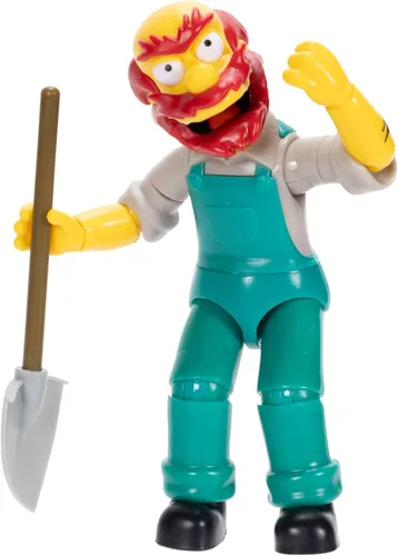 Miniatura 9 de JAKKS Pacific Disney - Figuras de acción de Los Simpson, paquete de 4 figuras coleccionables de 5 pulgadas de Wave 1, Homer, Bart, Groundskeeper