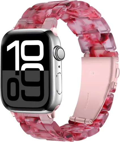 Miniatura 29 de Miimall Women Resin Bands for Apple Watch Series 10 9 8 7 6 5 4 3 2 1 Ultra SE Colorful Dressy Cute Classy Lightweight Comfort 38mm 40mm 41mm 42mm