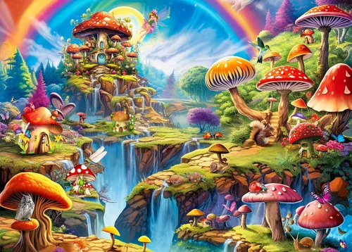 Miniatura 19 de Rompecabezas para adultos de 1000 piezas para adultos, rompecabezas de 1000 piezas, 1000 piezas, bosques coloridos, flores y plantas exóticas