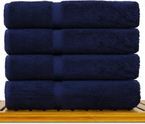 Miniatura 79 de Colección de calidad de hotel y spa, altamente absorbente y de secado rápido, 100% algodón turco, 750+ GSM, toallas ecológicas, toallas con borde