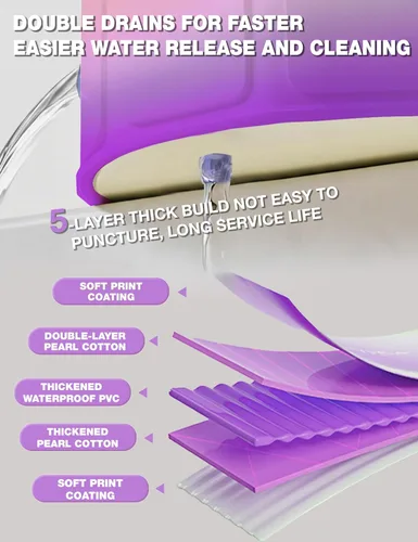 Miniatura 3 de Bañera portátil para adultos, bañera plegable plegable para adultos, ducha de adultos, baño caliente, spa, bañera profunda independiente