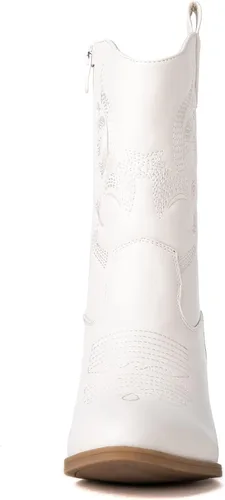 Miniatura 4 de GLOBALWIN Women's Mid Calf The Western Cowgirl Boots Fashion Cowboy Boots For Women Chunky Low Heel