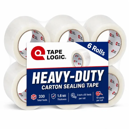 Miniatura 15 de Cinta adhesiva de embalaje Tape Logic, resistente de 2 pulgadas x 55 yardas, transparente (paquete de 1) Rollo de cinta adhesiva de embalaje