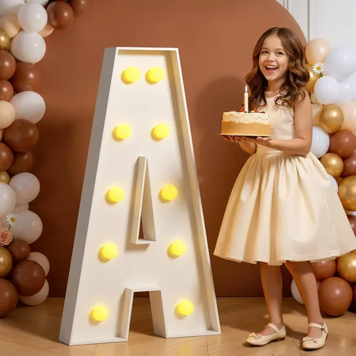 Miniatura 21 de Números de marquesina de 4 pies de alto, 4 pies de alto, números grandes iluminados 0 para 30, 40, 50, 60, decoración de fiesta de cumpleaños