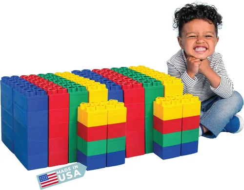 Miniatura 14 de BiggoBlocks Bloques de construcción grandes para niños de 3 a 8 años – Juego Mega de 288 piezas – Juguete STEM para interiores y exteriores