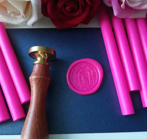 Miniatura 3 de 12 barras de cera de sellado rojo rosa para sobres de tarjetas, envoltura de regalos, invitaciones de boda Rosa Rojo