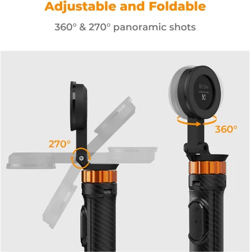 Miniatura 3 de K&F Concept Trípode magnético para selfie de 63 pulgadas, soporte ligero para teléfono celular con control remoto inalámbrico, compatible con iPhone