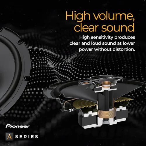 Miniatura 5 de Pioneer A-Series Standard TS-A1671F - Altavoces de 3 vías de 6.5 pulgadas (Par) - 320 W máximo, sonido equilibrado + agudos suaves, graves
