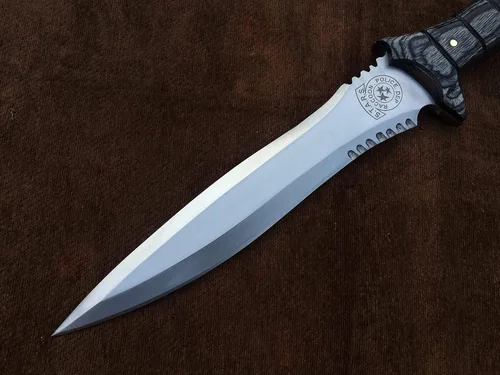 Miniatura 3 de SUFI Cuchillo hecho a mano personalizado 5160 Spring Steel Full Tang RE4 Leon Kennedy, regalo de cumpleaños