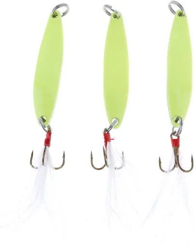 Miniatura 7 de Metal Jigs & Glow Jigging Spoons - Cebos duros luminosos para señuelos giratorios