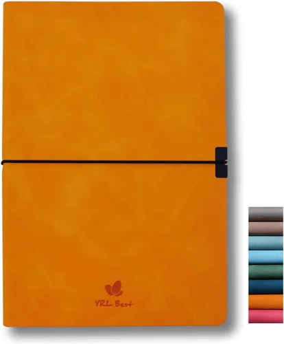 Miniatura 10 de Cuaderno de tapa blanda, cuadrícula de puntos/puntos, A5, 5.8 x 8.3 pulgadas, piel sintética de alta calidad, papel grueso cremoso, encuadernado