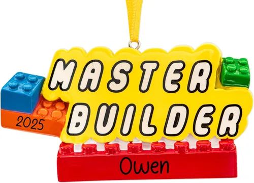 Miniatura 15 de Adorno de Navidad personalizado para retroexcavadora 2026, personalización gratuita Excavadora amarilla, excavadora poderosa, adorno de excavadora