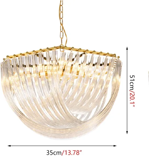 Miniatura 7 de American Novel Decorated Gold Chandelier Metal E14 LED Pendant Lights Retro Loft Adjustable Chain Hanging Lamp Living Room Lustre Lamparas