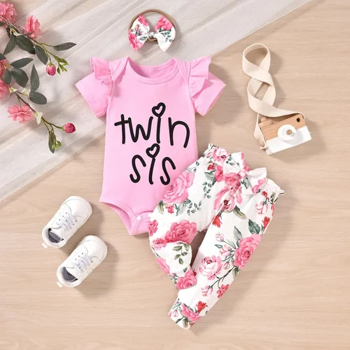 Miniatura 105 de fioukiay Conjunto de ropa de verano para bebés y niñas recién nacidas prematuros, mameluco, pantalones, diadema, conjunto de ropa para el verano