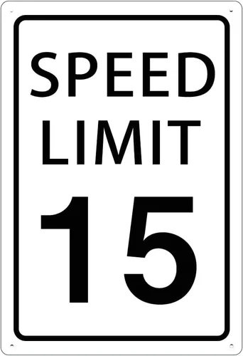 Miniatura 13 de KONEDMIX Señal de límite de velocidad de 25 mph, señal de tráfico lenta, carretera y calle, 25 señales de 8 x 12 pulgadas Límite de velocidad 25
