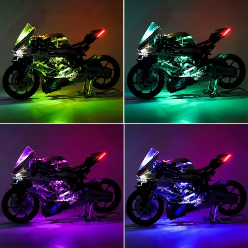Miniatura 6 de Kit de luces LED RC para (M 1000 RR motocicleta 42130) modelo de bloques de construcción, kit de iluminación de construcción compatible con Lego