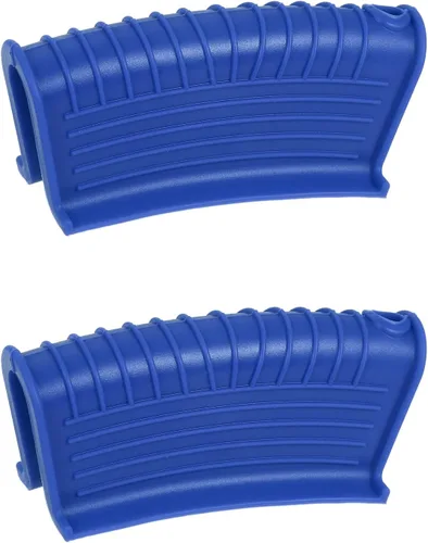 Miniatura 11 de uxcell 4 piezas de soporte de silicona para mango de sartén caliente, funda antideslizante resistente al calor para cocina, ollas y sartenes, Azul
