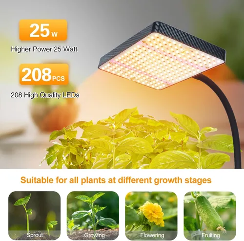Miniatura 2 de FECiDA Luces de cultivo de escritorio para plantas de interior, bonsái, inicio de semillas, luz de cultivo UV-IR de espectro completo, consumo