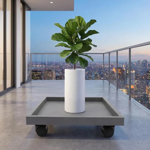 Miniatura 3 de ERINGOGO Flpwer - Carretilla cuadrada para plantas, 16 pulgadas, con ruedas bloqueables, soporte de metal resistente para plantas, plataforma