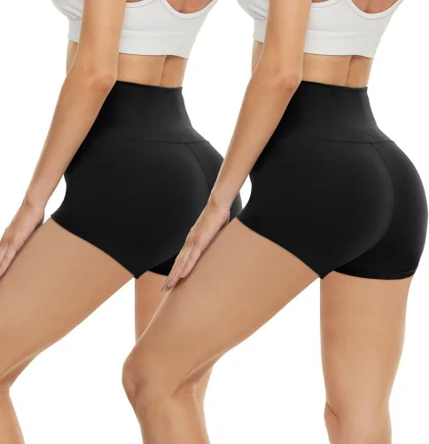 Miniatura 36 de CAMPSNAIL - Pantalones cortos de yoga para mujer, 3"/5"/8" de cintura alta con control de abdomen, pantalones cortos de elastano para voleibol, yoga