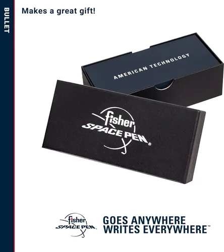 Miniatura 8 de Fisher Space Pen Dark Matter - Bolígrafo Bullet de Nitruro de Titanio Negro, Bolígrafo de Punta de Bola, Latón, Tinta Negra, Caja de Regalo Materia