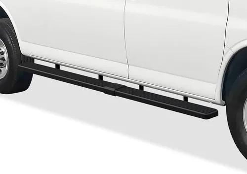 Miniatura 26 de APS Estribos de 6 pulgadas, color negro mate, compatibles con Chevy Express GMC Savana 1500 2500 3500 2003-2026 Van de tamaño completo de 3 puertas