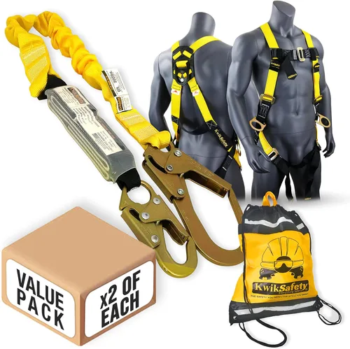 Miniatura 10 de KwikSafety - Charlotte, NC - BOA [COMBO] Arnés de seguridad de cuerpo completo 3D, cordón de 6 pies, cordón para herramientas, anclaje ANSI OSHA PPE