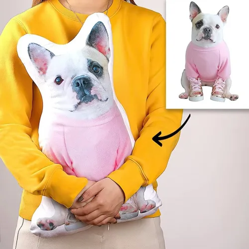 Miniatura 2 de Seamaid Almohada de fotos personalizada para mascotas con almohada en forma de foto, regalos personalizados con fotos para Navidad, día de San