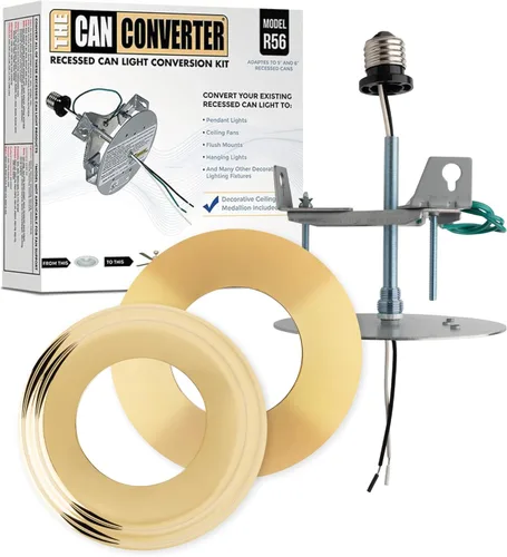 Miniatura 12 de The Can Converter R56 - Kit de conversión de luz empotrada para lata con medallón de techo plano y biselado de 7 pulgadas, mejoras para el hogar