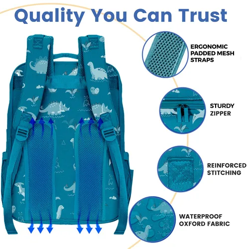 Miniatura 7 de PILLANI Mochila para pañales para bebé, bolsa de pañales de viaje impermeable grande para niños y niñas, 16 bolsillos organizadores con cambiador