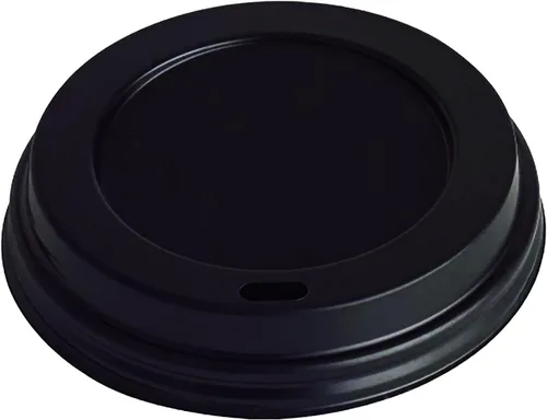 Miniatura 2 de Tapas de taza de café, tapa de cúpula para tazas de 10/24 onzas, vasos de papel, color negro, 50 unidades [no incluye tazas]