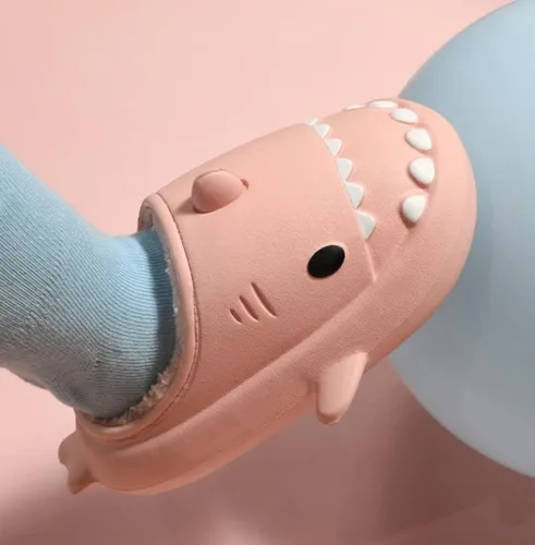 Miniatura 5 de ZICKYO Shark Slides Womens Mens Slippers Waterproof Fuzzy Plush Lining Slip On Winter Kids House Shoes Indoor Outdoor