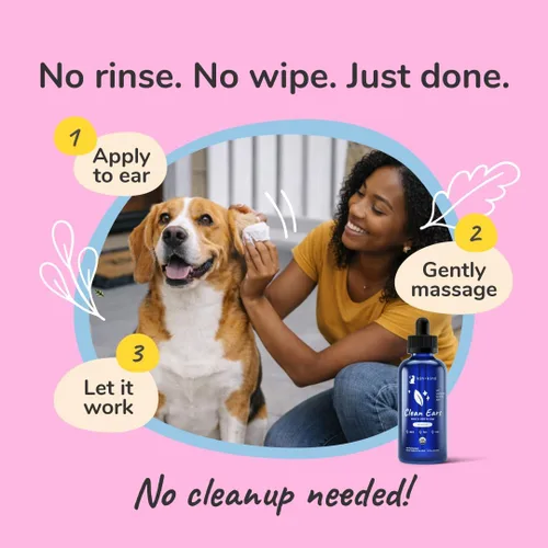 Miniatura 5 de kin+kind Clean Ears - Solución de limpiador de oídos para perros sin enjuague natural, sin enjuague, orgánico USDA, no graso, 4 onzas líquidas