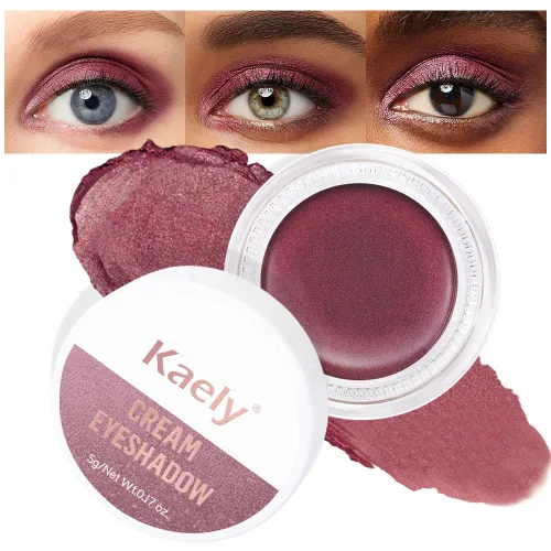 Miniatura 10 de evpct Paleta de maquillaje en pote de sombra de ojos en crema única para mujeres mayores, sombra de ojos de champán con shimmer, glitter metálico
