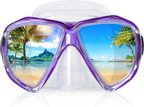 Miniatura 23 de Máscara de buceo panorámica HD para natación, gafas de buceo antivaho, máscara de buceo de vidrio templado, gafas de natación para adultos y jóvenes